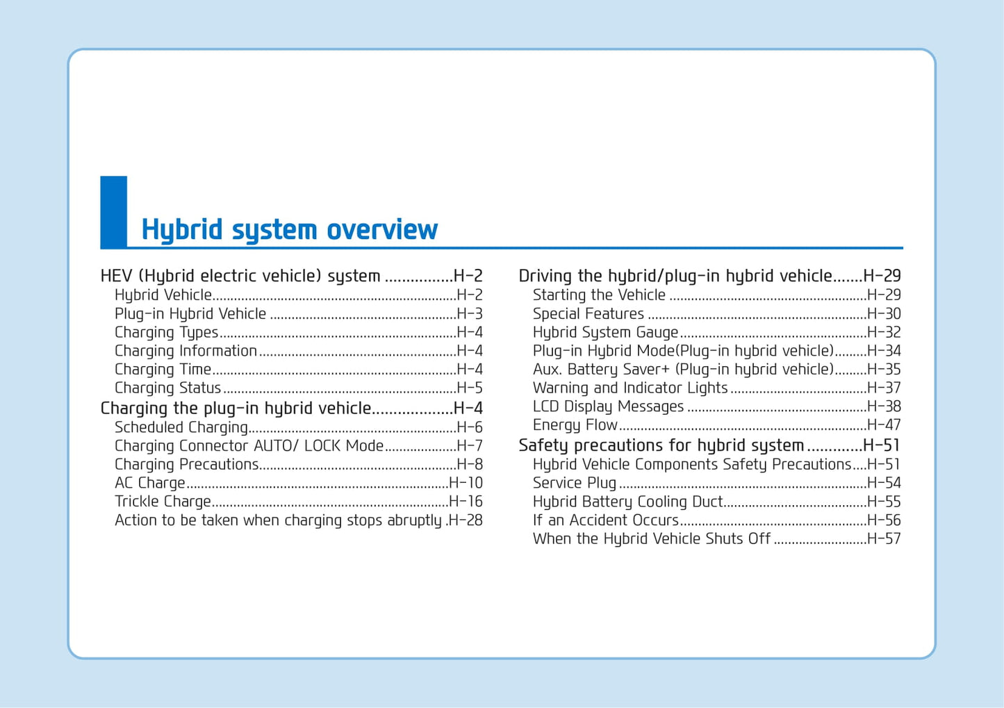 2016-2022 Hyundai Ioniq Hybrid Bedienungsanleitung | Englisch