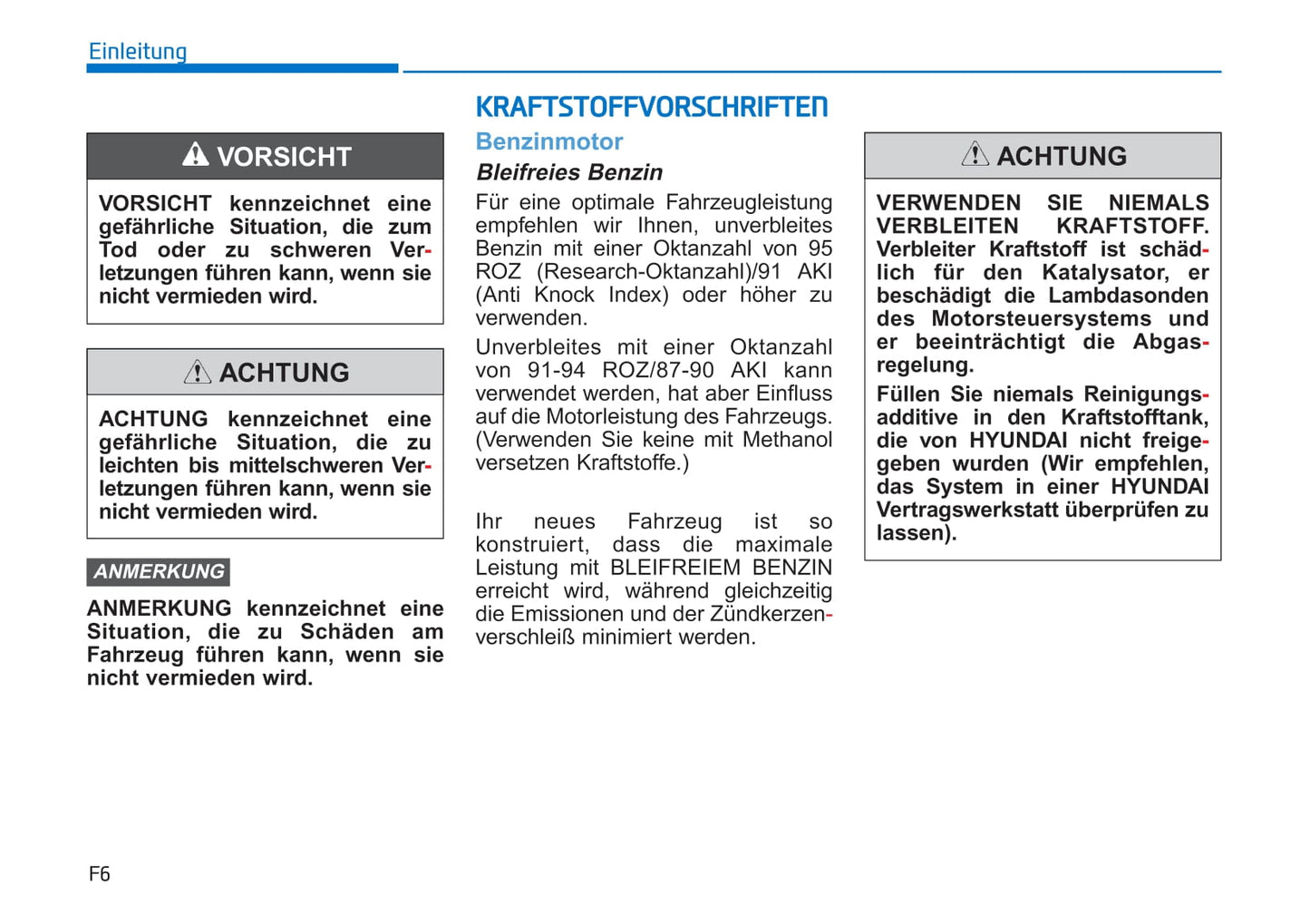 2017-2018 Hyundai Tucson Owner's Manual | German