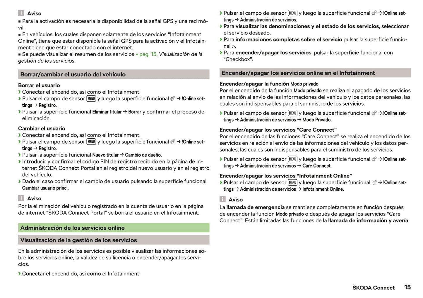 2017-2021 Skoda Kodiaq Manuel du propriétaire | Espagnol