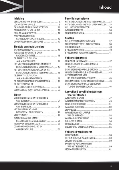 2011-2012 Jaguar XK Owner's Manual | Dutch