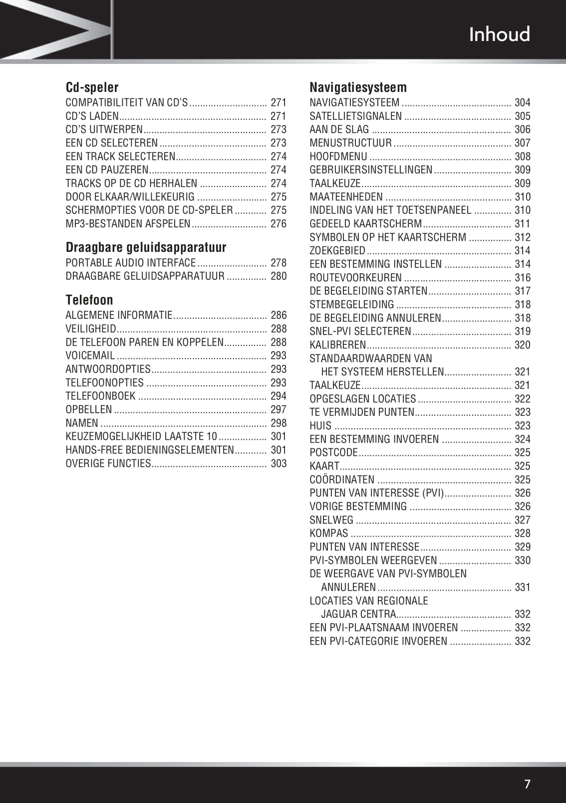 2011-2012 Jaguar XK Owner's Manual | Dutch