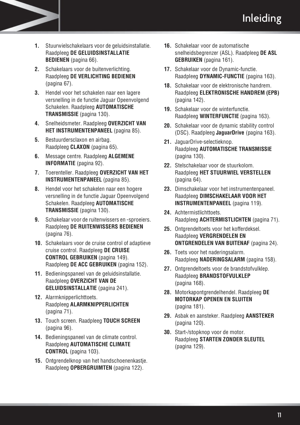 2011-2012 Jaguar XK Owner's Manual | Dutch