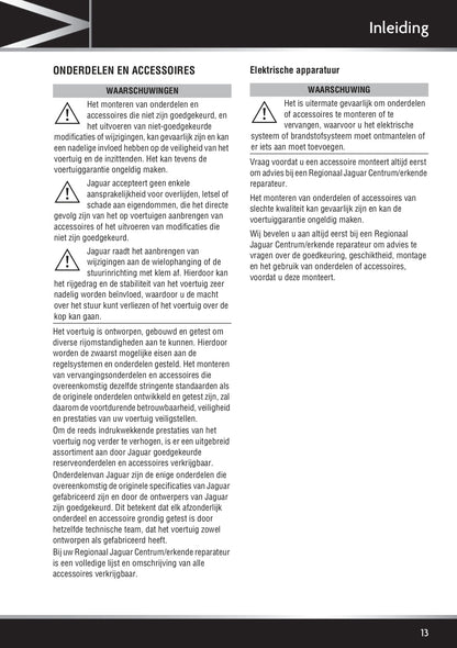 2011-2012 Jaguar XK Owner's Manual | Dutch