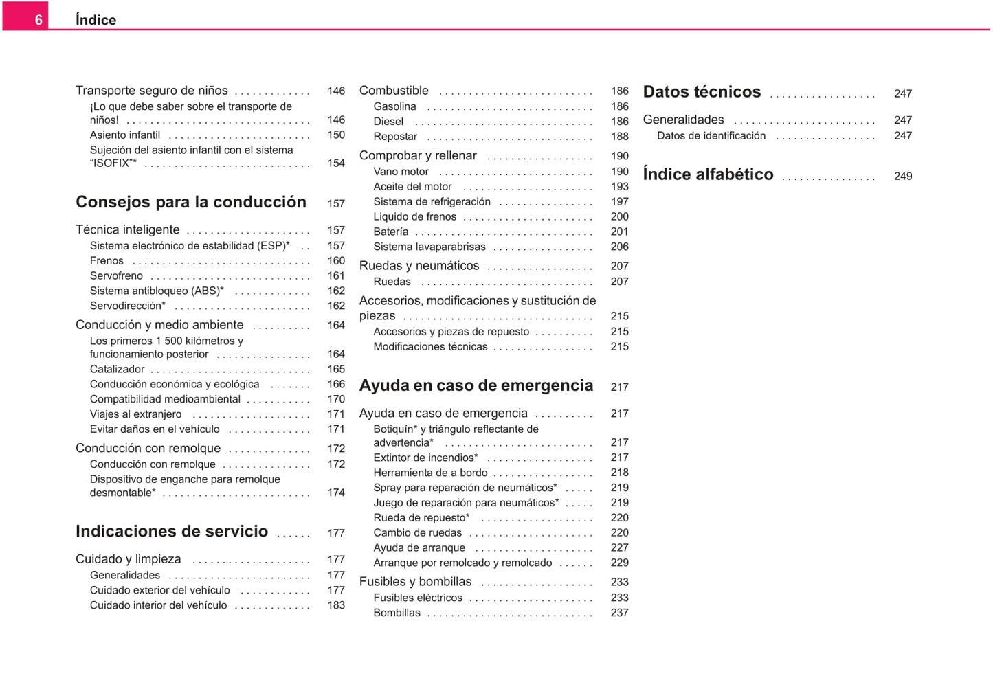 2001-2004 Skoda Fabia Manuel du propriétaire | Espagnol