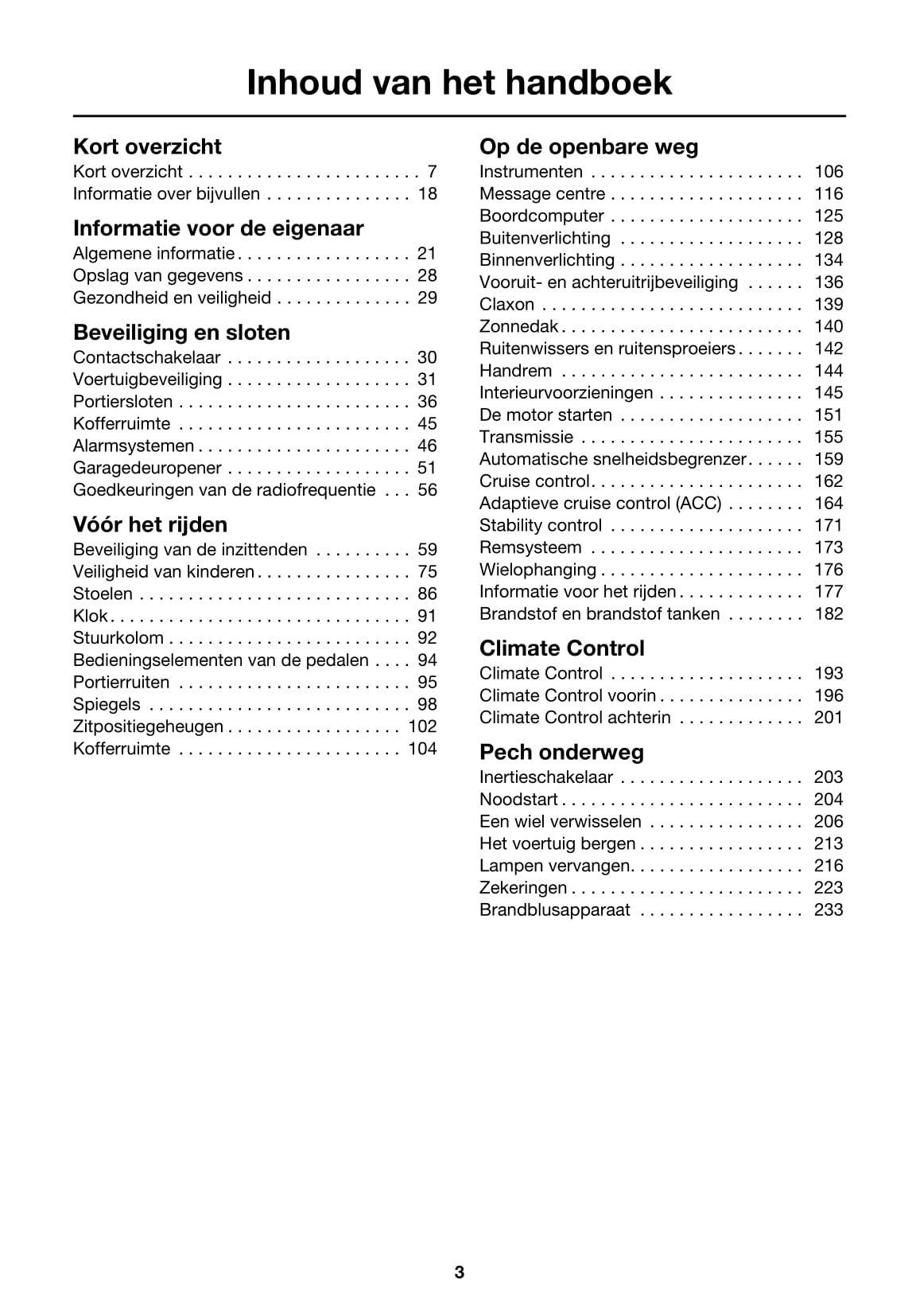 2005-2006 Jaguar XJ Owner's Manual | Dutch