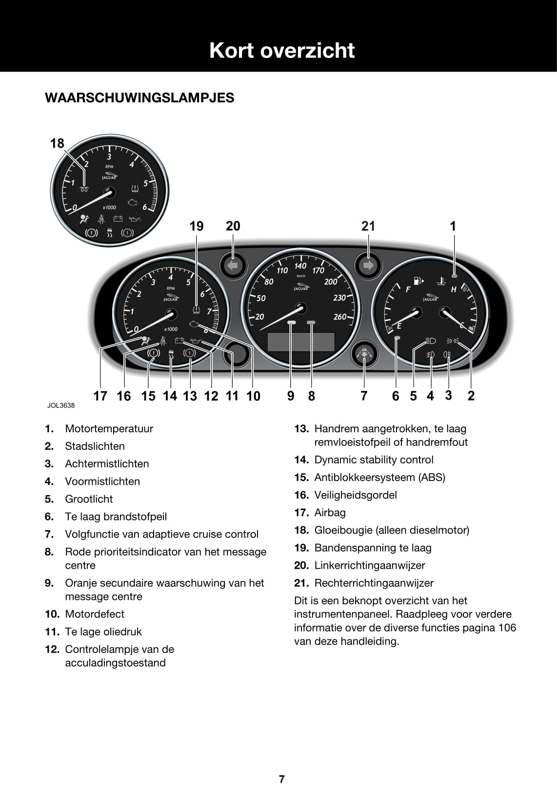 2005-2006 Jaguar XJ Owner's Manual | Dutch