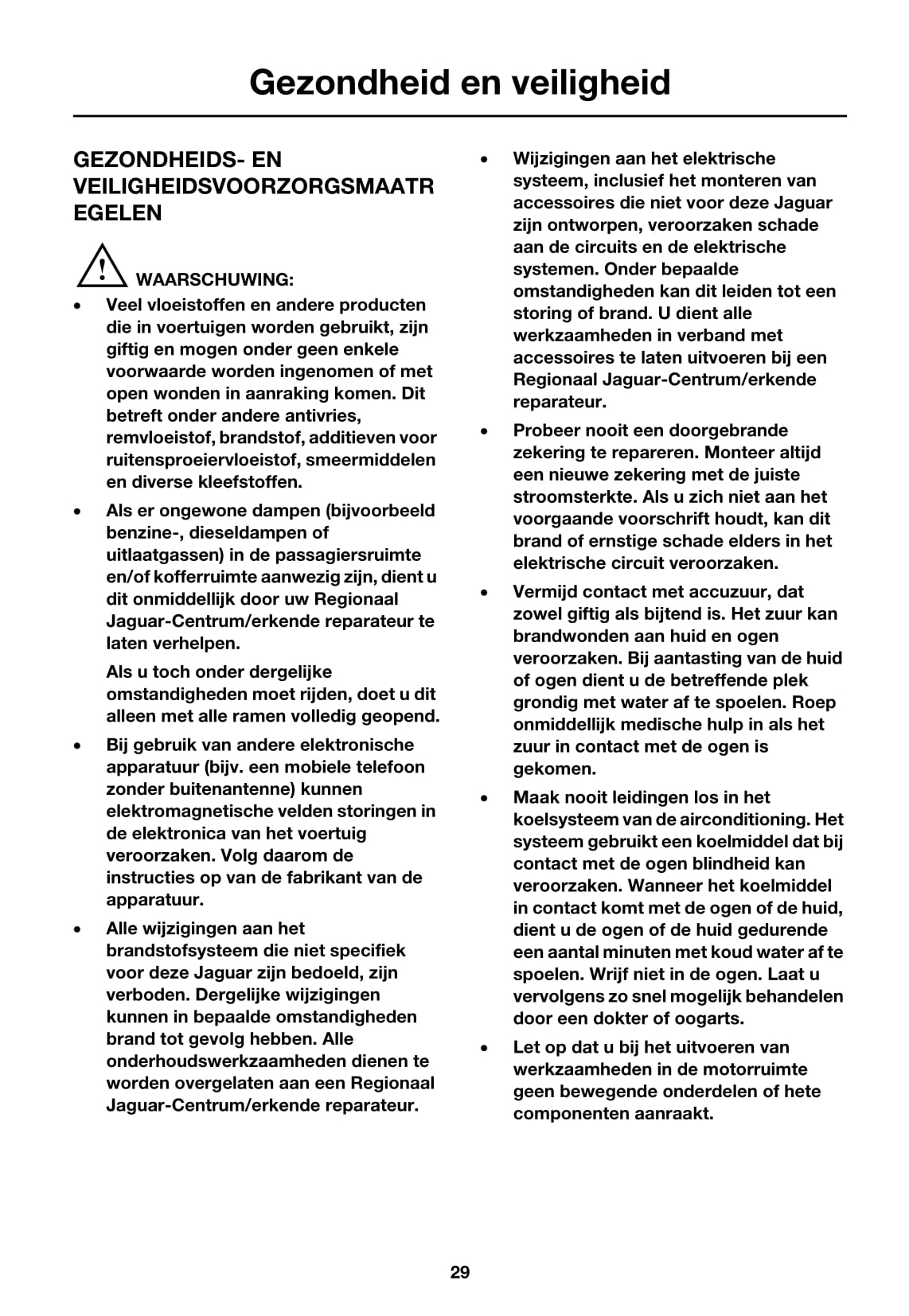 2005-2006 Jaguar XJ Owner's Manual | Dutch