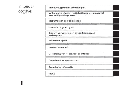 2011-2012 Nissan NV200/NV200 Evalia Owner's Manual | Dutch