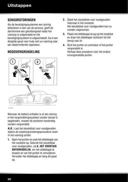 2013-2014 Jaguar F-Type Owner's Manual | Dutch