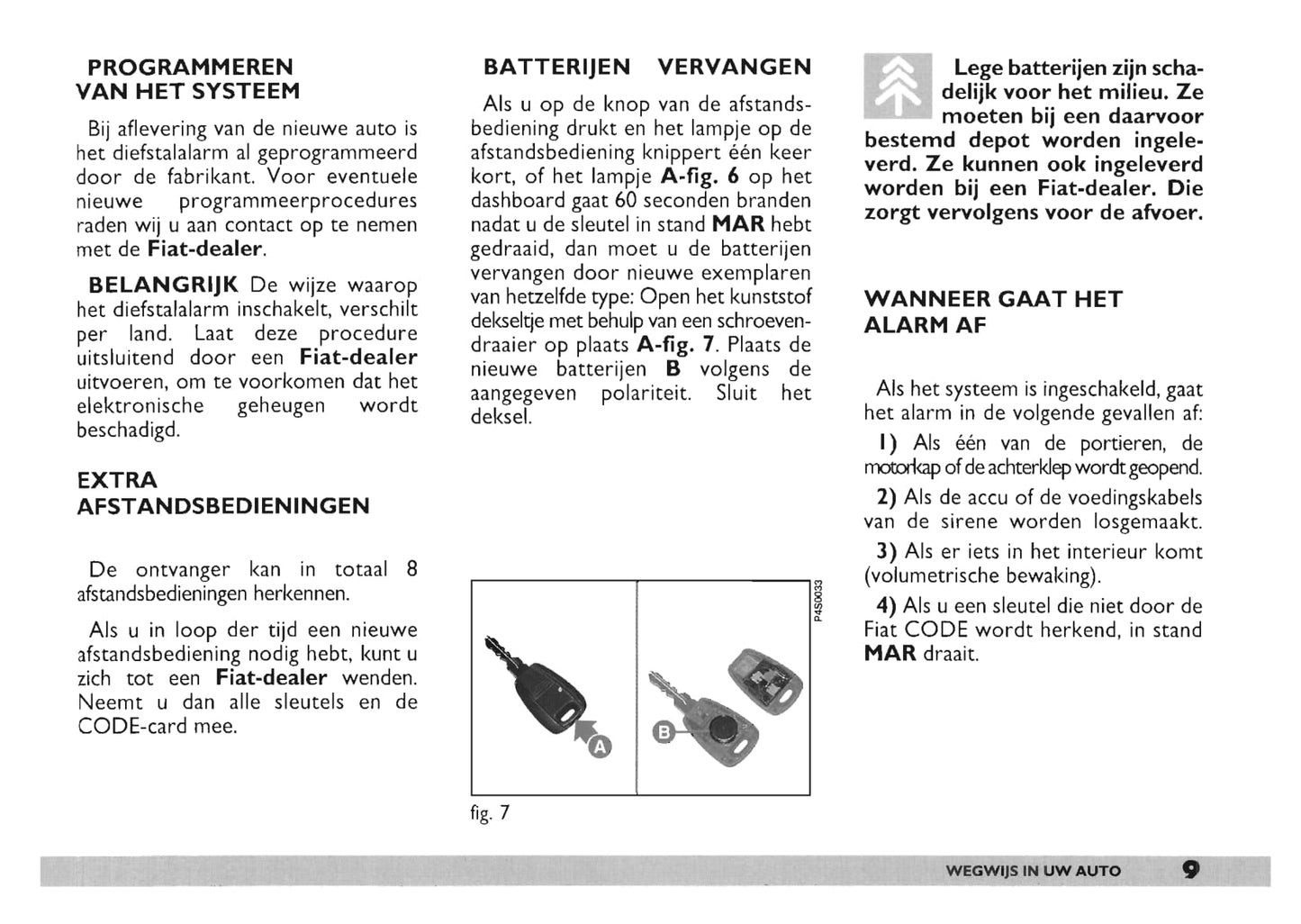 2000-2001 Fiat Punto Bedienungsanleitung | Niederländisch