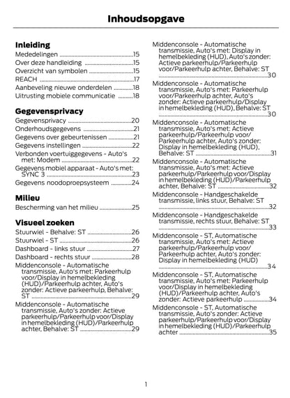 2020-2021 Ford Focus/Focus Hybrid Owner's Manual | Dutch