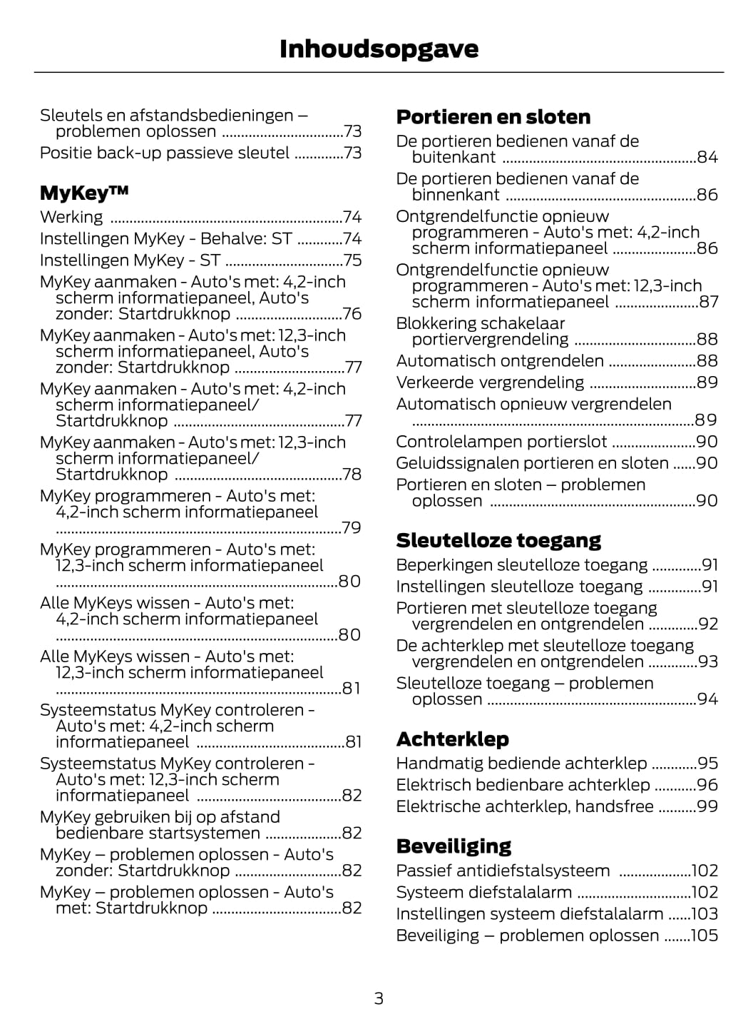 2020-2021 Ford Focus/Focus Hybrid Owner's Manual | Dutch