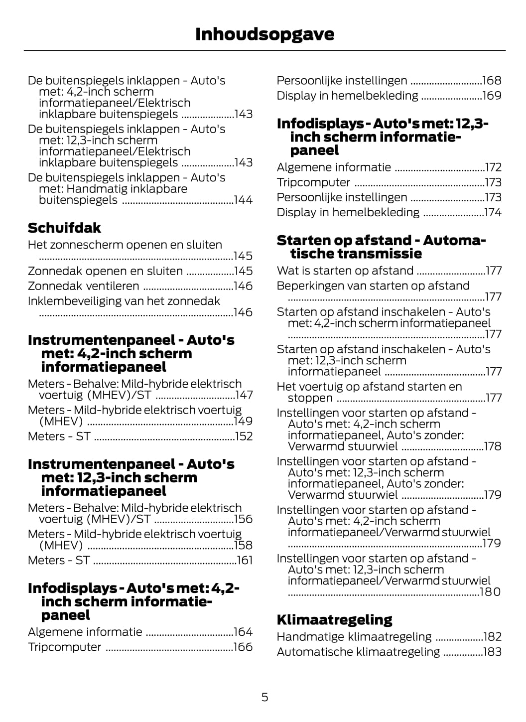 2020-2021 Ford Focus/Focus Hybrid Owner's Manual | Dutch