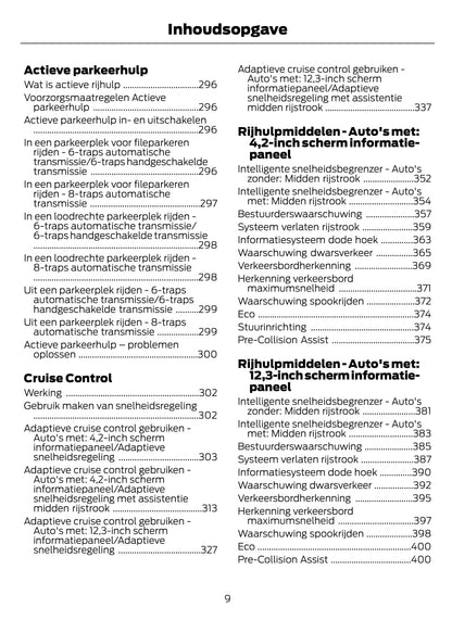 2020-2021 Ford Focus/Focus Hybrid Owner's Manual | Dutch