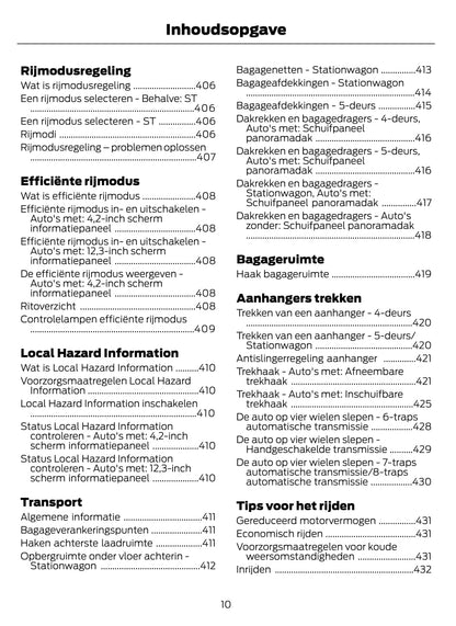 2020-2021 Ford Focus/Focus Hybrid Owner's Manual | Dutch