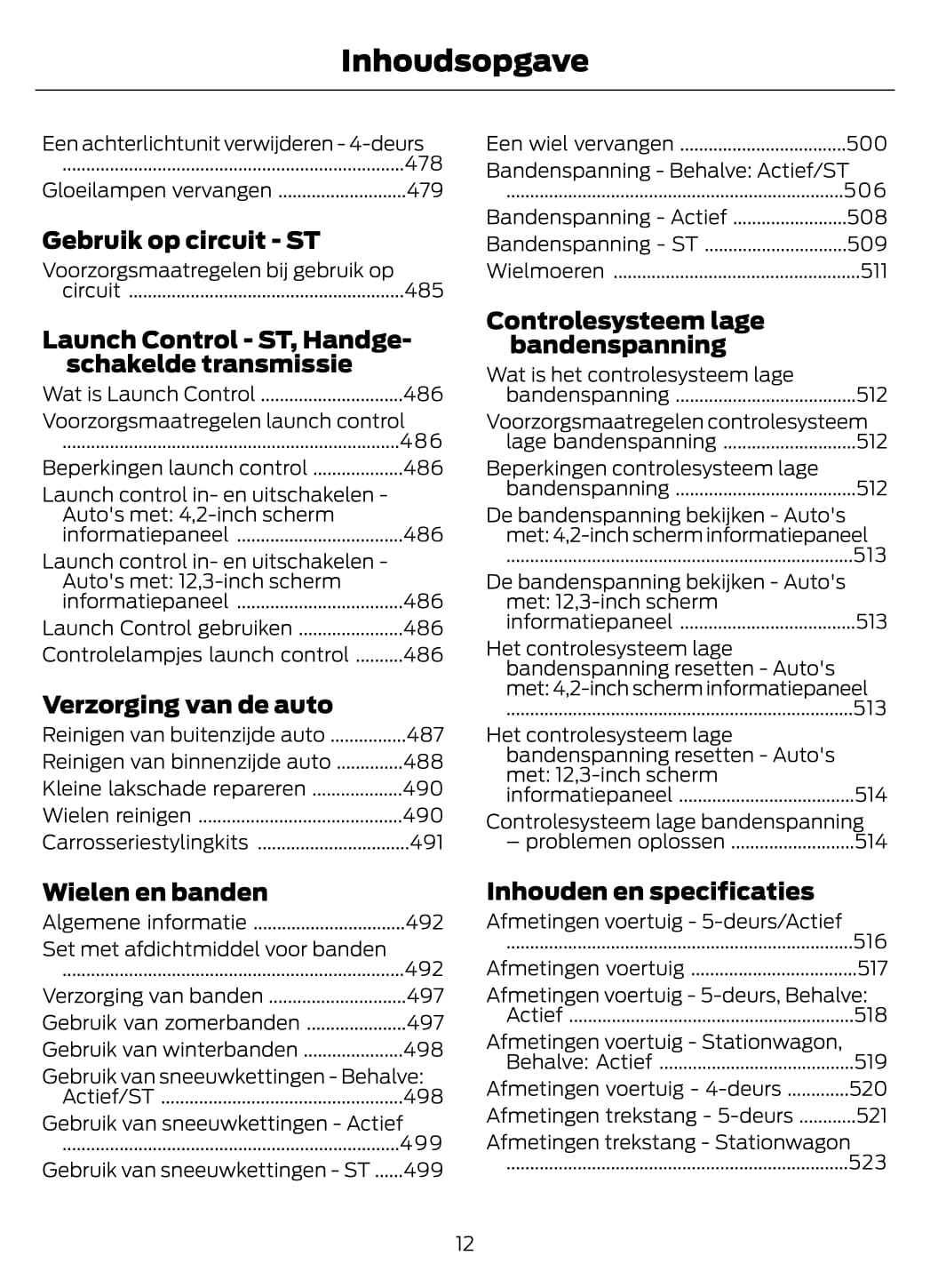 2020-2021 Ford Focus/Focus Hybrid Owner's Manual | Dutch