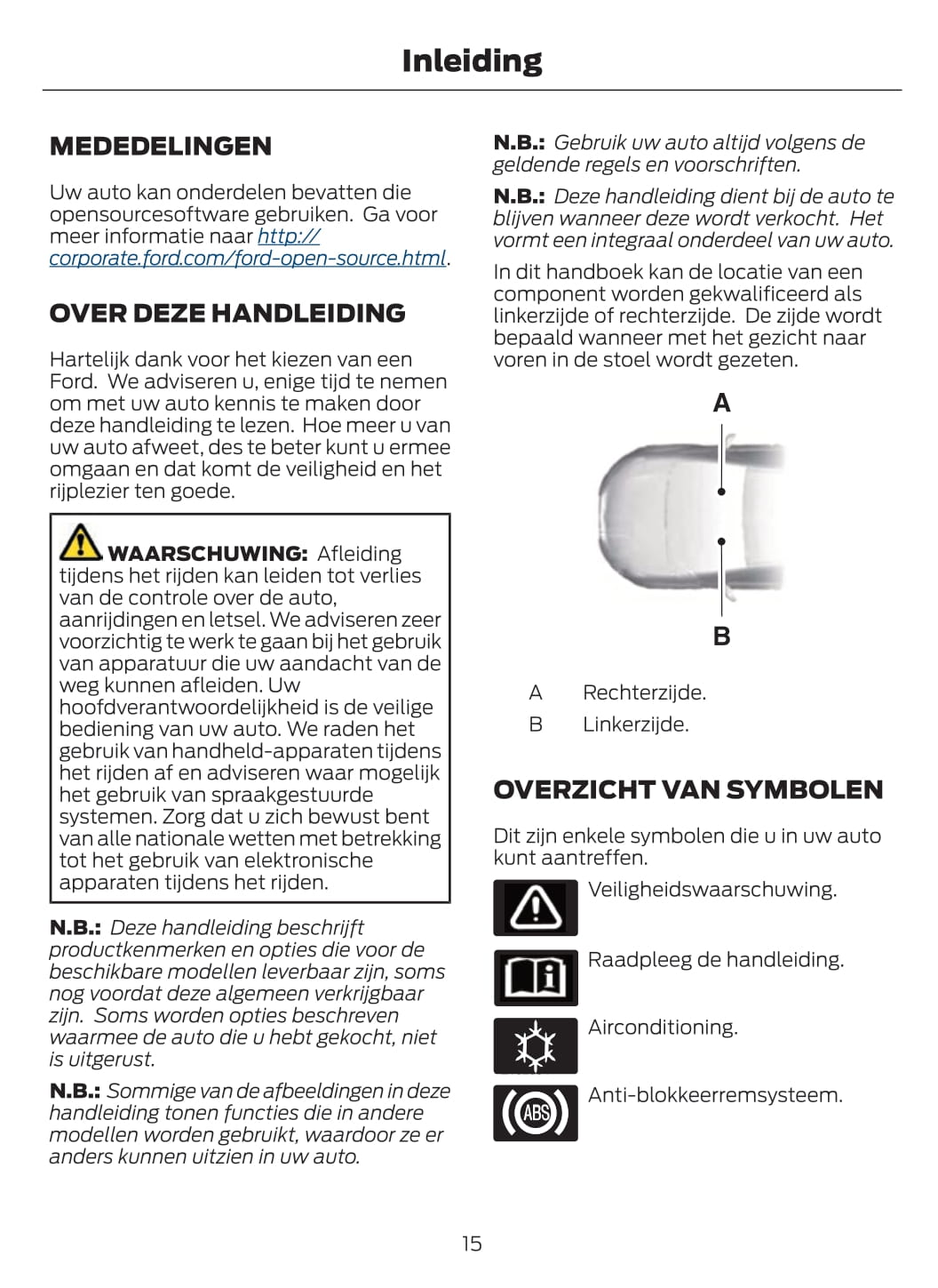 2020-2021 Ford Focus/Focus Hybrid Owner's Manual | Dutch