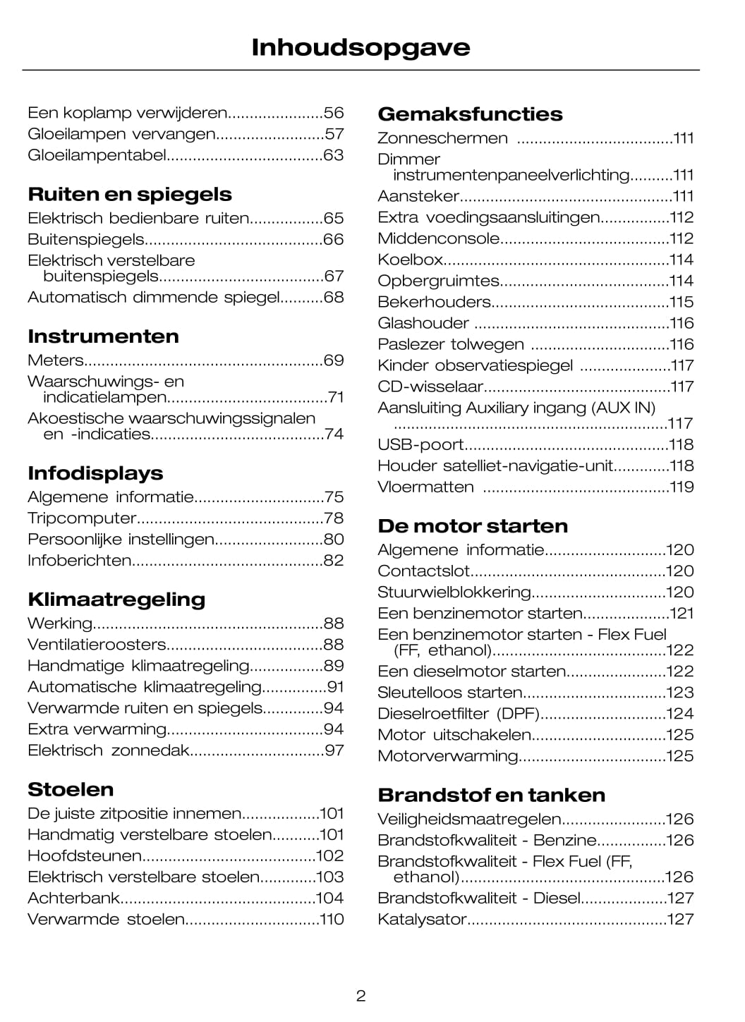 2009-2010 Ford C-Max/Grand-C-Max Owner's Manual | Dutch