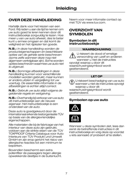 2009-2010 Ford C-Max/Grand-C-Max Owner's Manual | Dutch