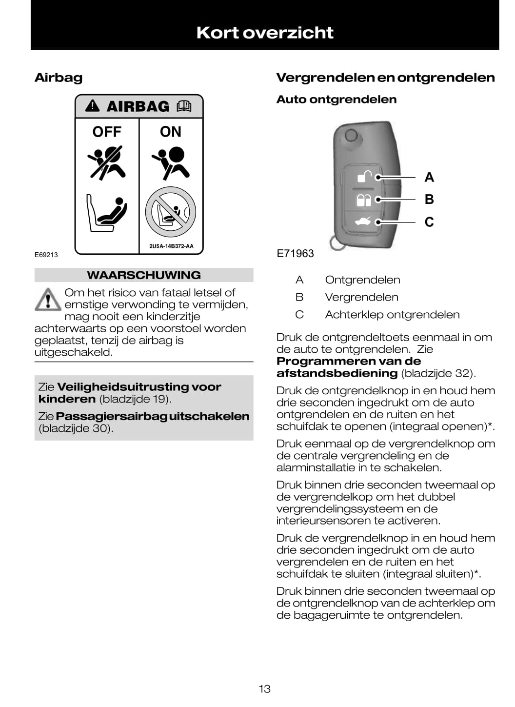 2009-2010 Ford C-Max/Grand-C-Max Owner's Manual | Dutch