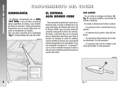 2007-2010 Alfa Romeo 147 GTA Owner's Manual | Spanish