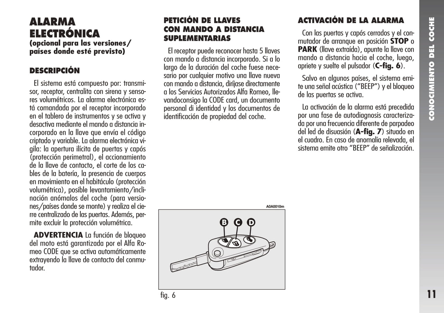 2007-2010 Alfa Romeo 147 GTA Owner's Manual | Spanish