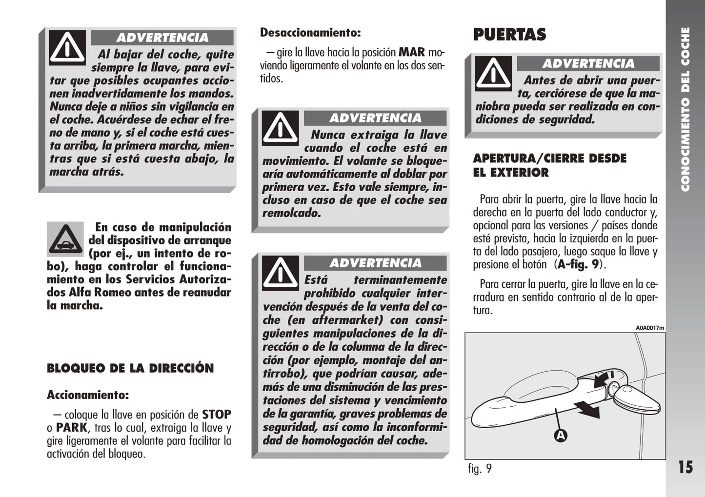 2007-2010 Alfa Romeo 147 GTA Owner's Manual | Spanish