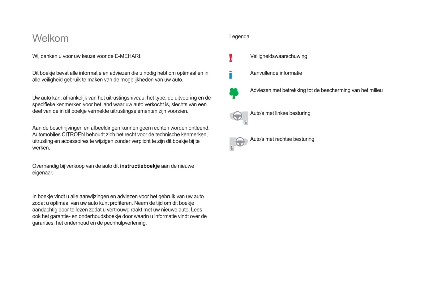 2017-2019 Citroën e-Méhari Owner's Manual | Dutch