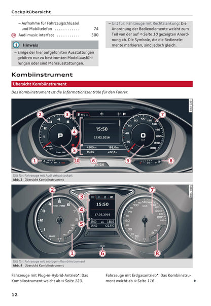 2016-2017 Audi A3/A3 Cabriolet/A3 Limousine/A3 Sportback/A3 Sportback e-tron/A3 Sportback g-tron/S3/S3 Cabriolet/S3 Limousine/S3 Sportback Owner's Manual | German