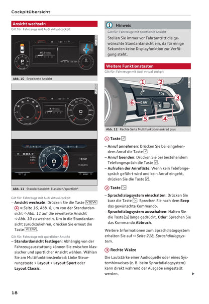 2016-2017 Audi A3/A3 Cabriolet/A3 Limousine/A3 Sportback/A3 Sportback e-tron/A3 Sportback g-tron/S3/S3 Cabriolet/S3 Limousine/S3 Sportback Owner's Manual | German