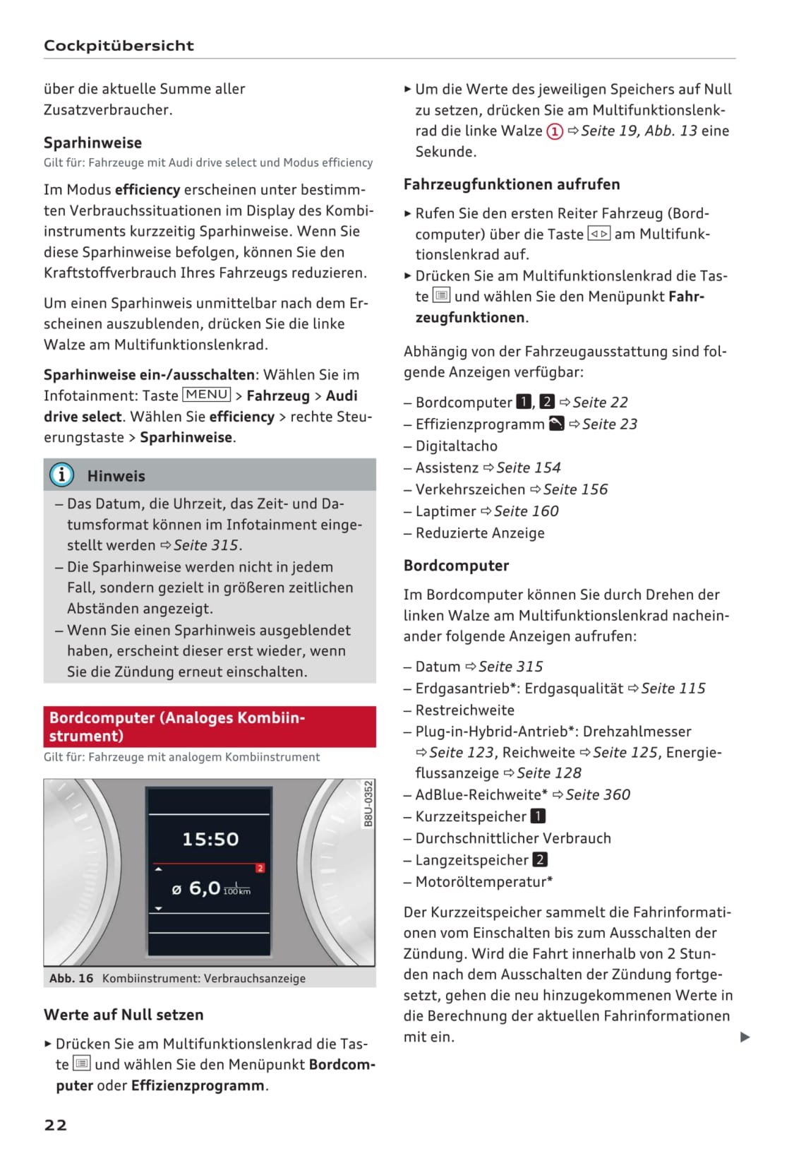 2016-2017 Audi A3/A3 Cabriolet/A3 Limousine/A3 Sportback/A3 Sportback e-tron/A3 Sportback g-tron/S3/S3 Cabriolet/S3 Limousine/S3 Sportback Owner's Manual | German