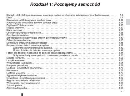 2019-2020 Renault Kangoo Owner's Manual | Polish