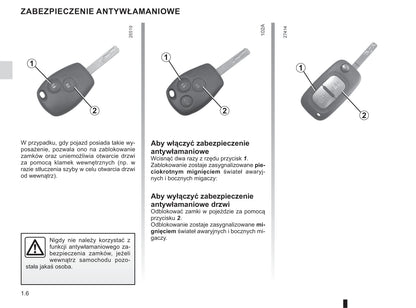 2019-2020 Renault Kangoo Owner's Manual | Polish