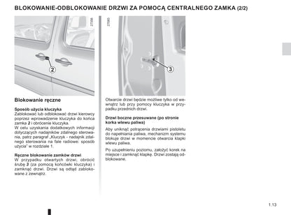 2019-2020 Renault Kangoo Owner's Manual | Polish