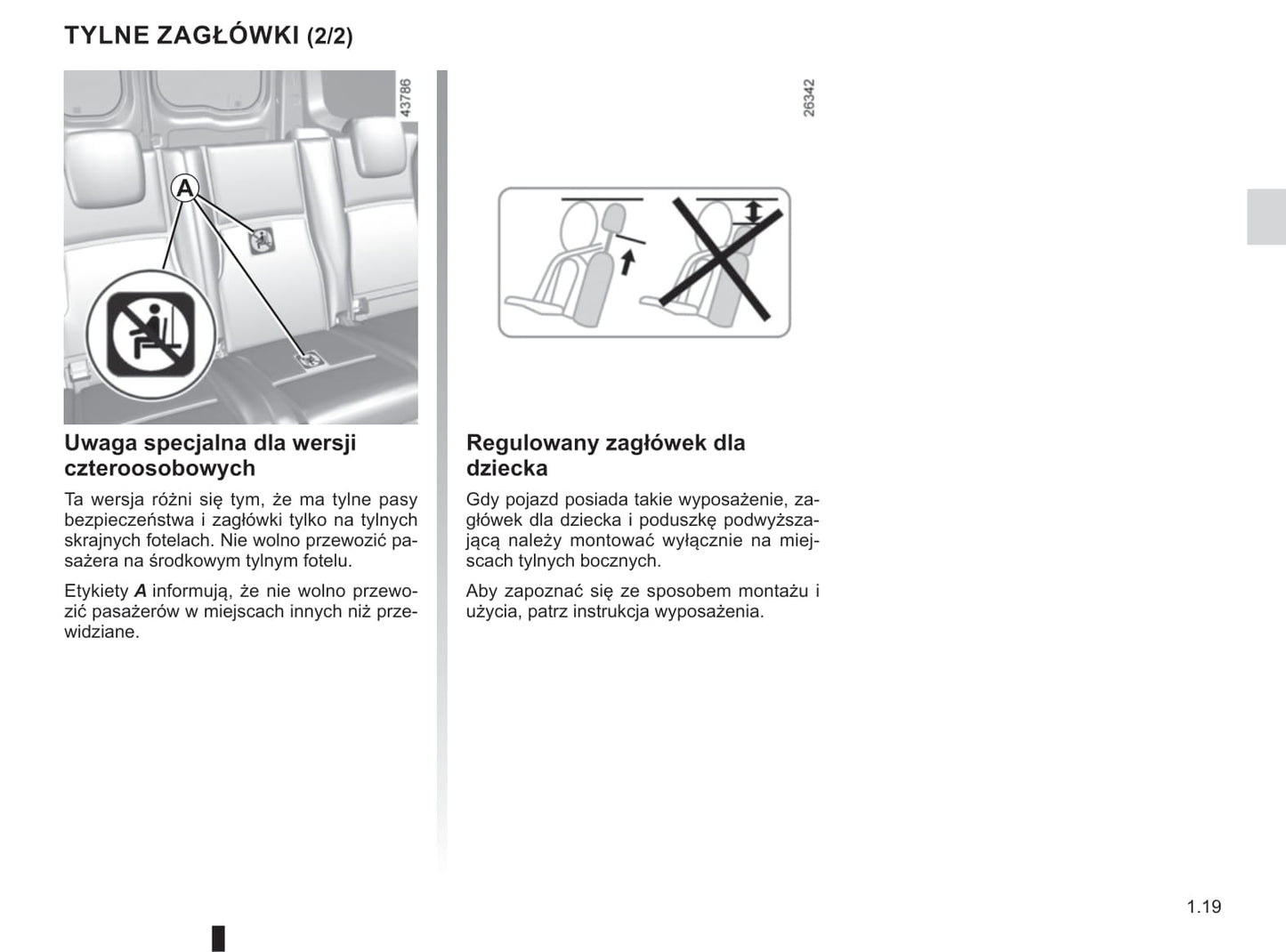 2019-2020 Renault Kangoo Owner's Manual | Polish