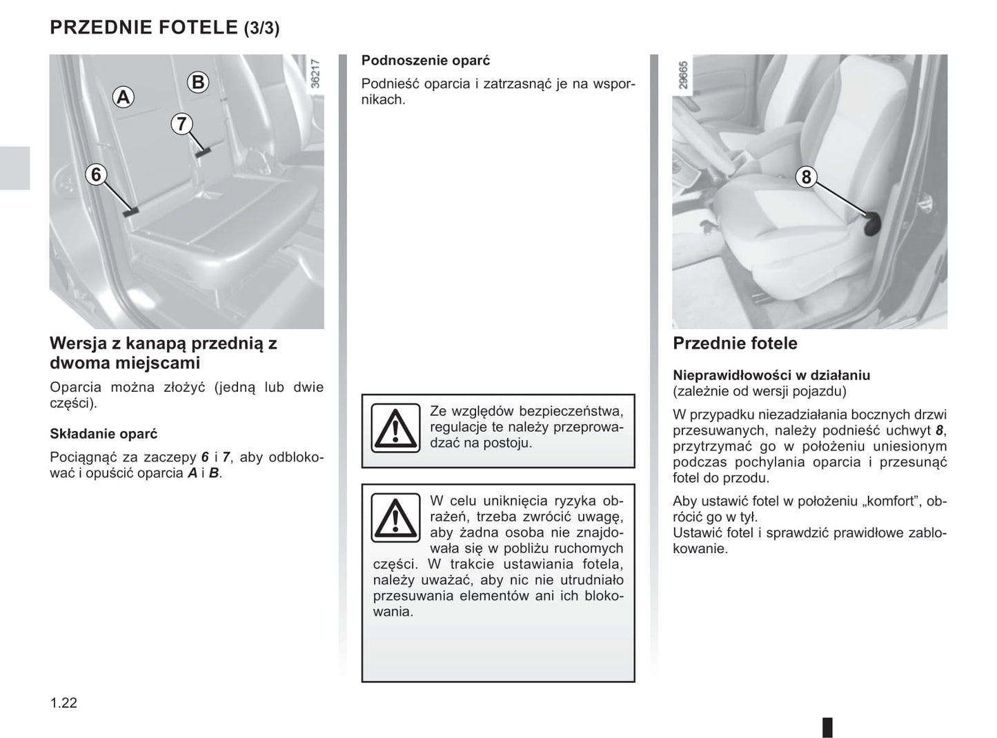 2019-2020 Renault Kangoo Owner's Manual | Polish