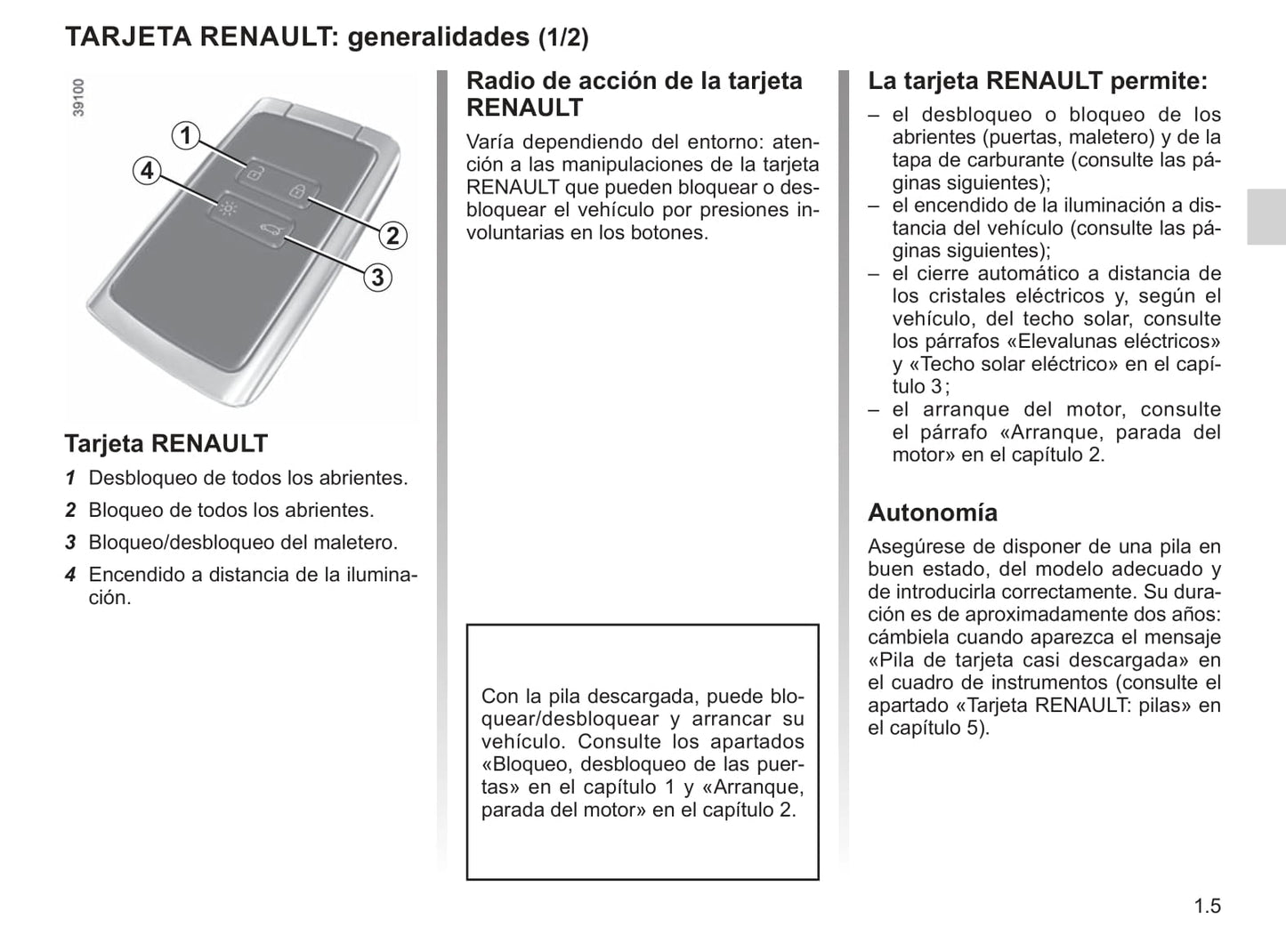 2018-2019 Renault Talisman Owner's Manual | Spanish