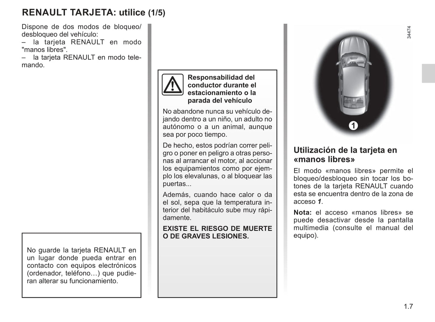 2018-2019 Renault Talisman Owner's Manual | Spanish