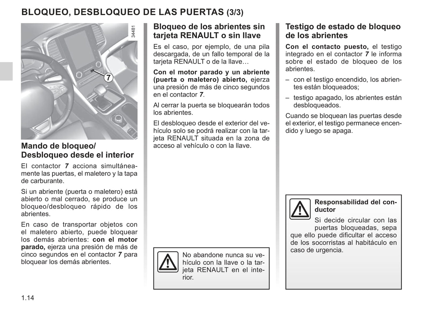 2018-2019 Renault Talisman Owner's Manual | Spanish