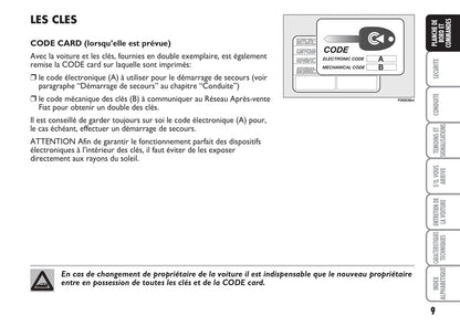 2009-2010 Fiat Punto Gebruikershandleiding | Frans