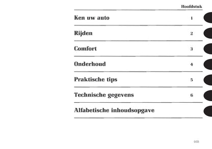 1998-1999 Renault Trafic Owner's Manual | Dutch