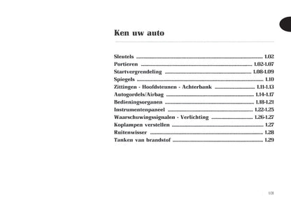 1998-1999 Renault Trafic Owner's Manual | Dutch