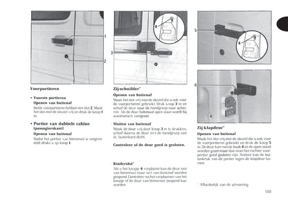 1998-1999 Renault Trafic Owner's Manual | Dutch