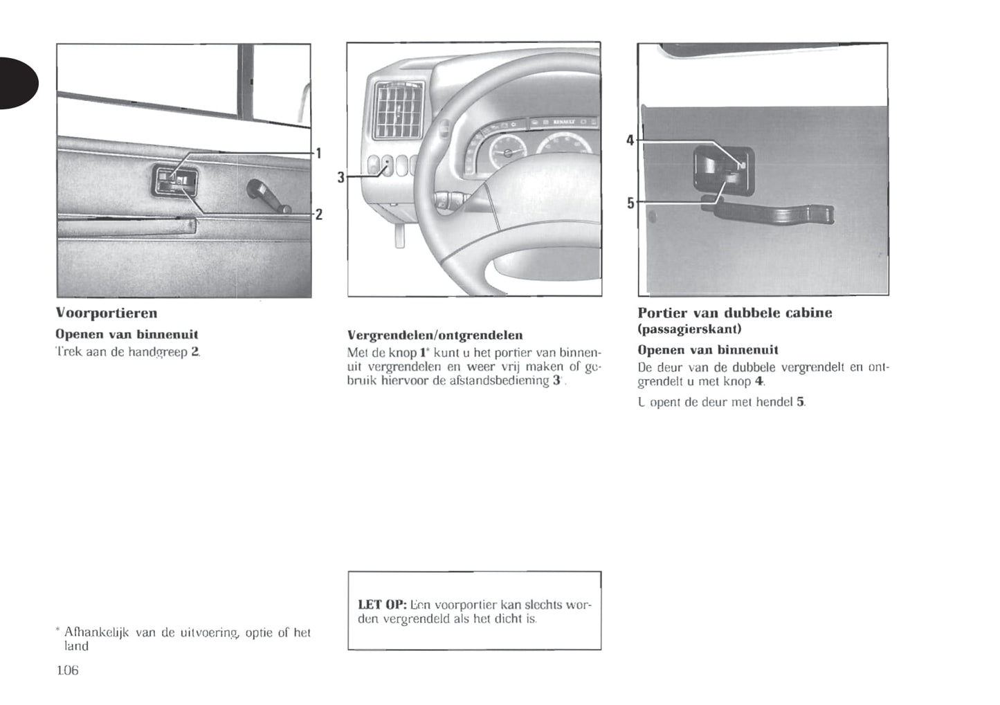 1998-1999 Renault Trafic Owner's Manual | Dutch