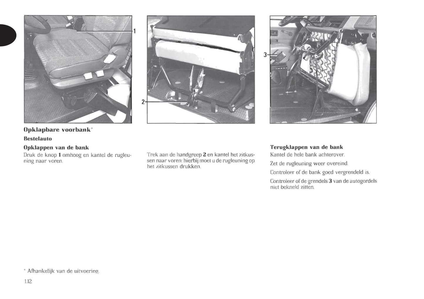 1998-1999 Renault Trafic Owner's Manual | Dutch