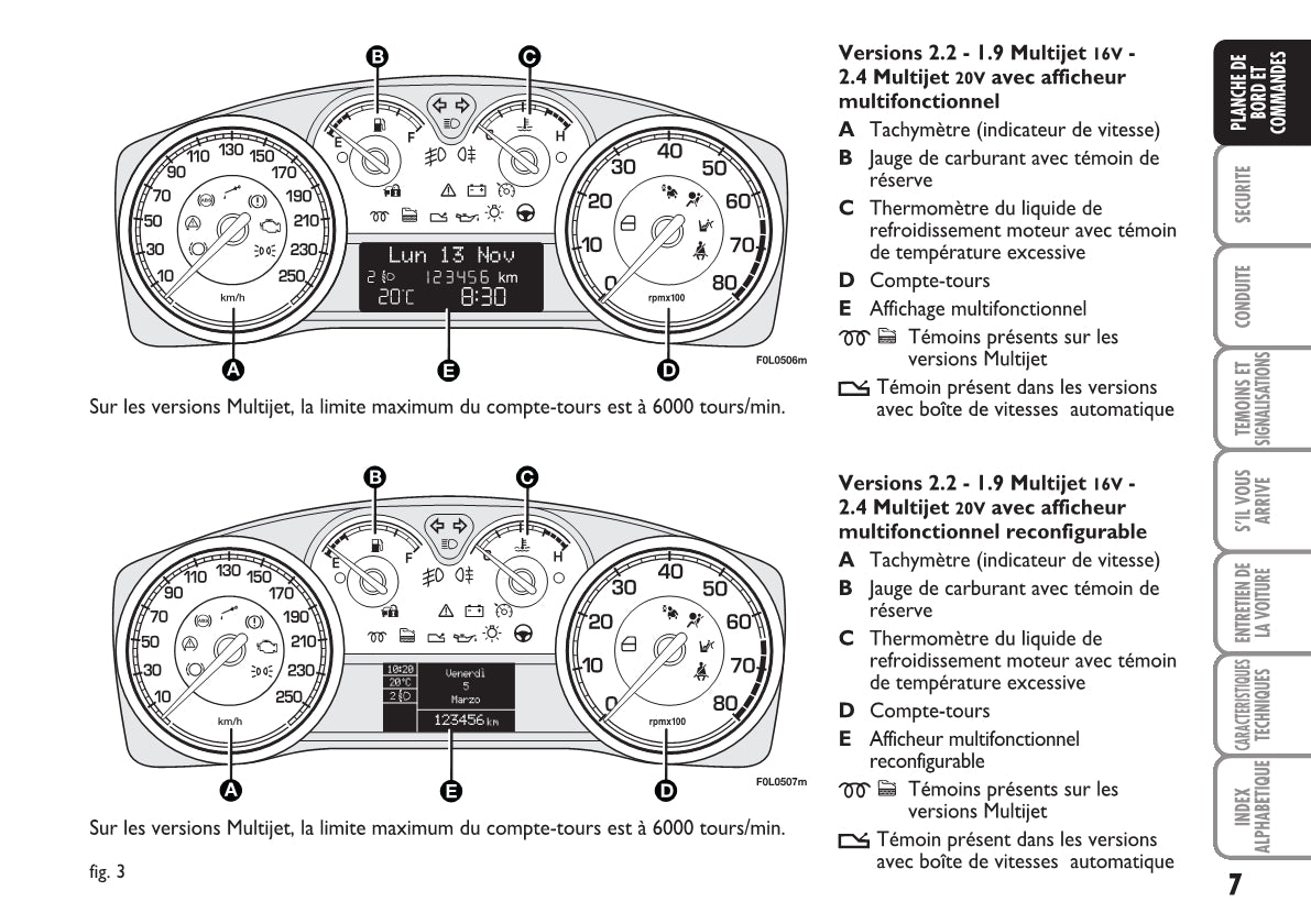 2007-2008 Fiat Croma Gebruikershandleiding | Frans