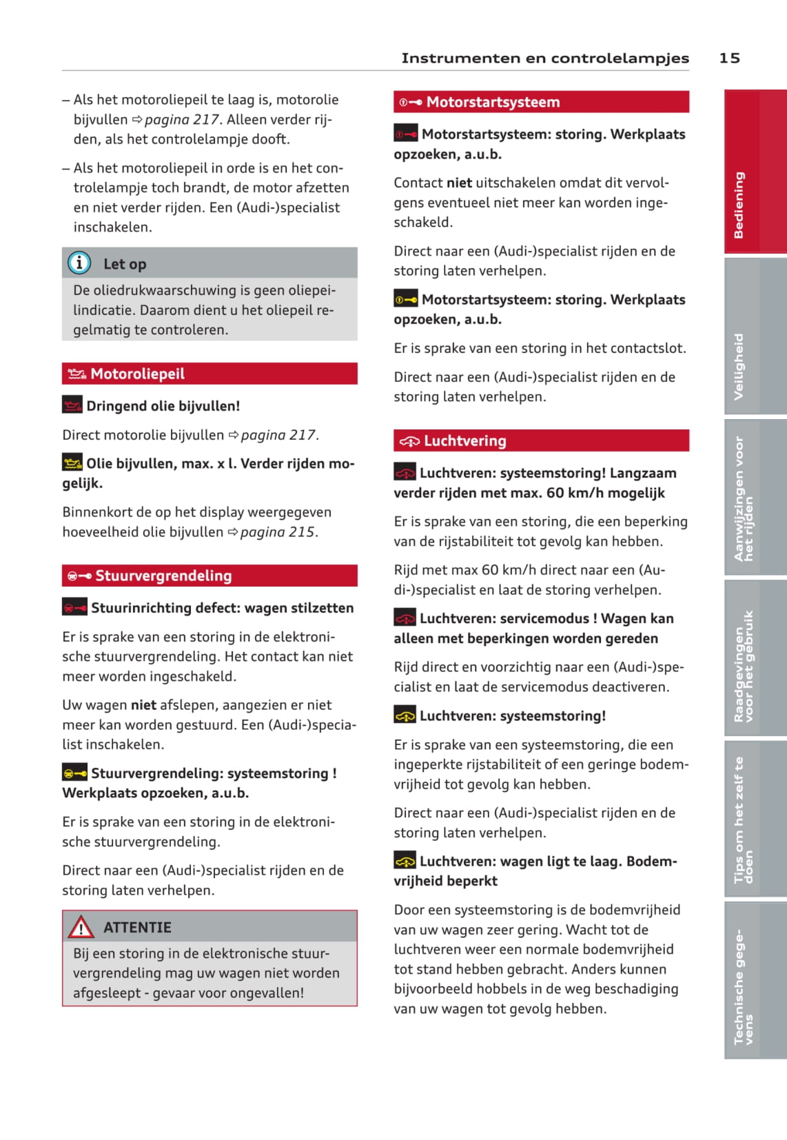 2011-2014 Audi A6 Avant Owner's Manual | Dutch