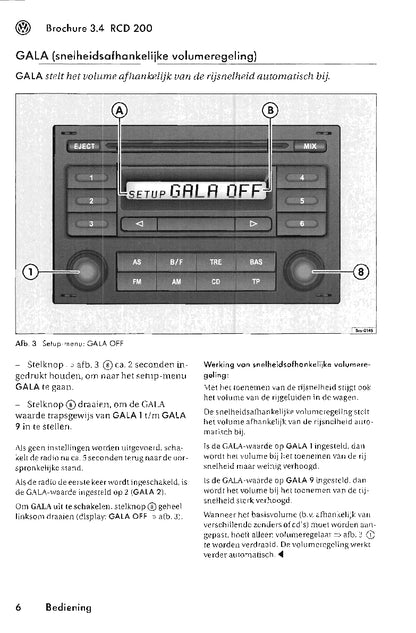 Volkswagen Radio RCD 200 Handleiding 2005