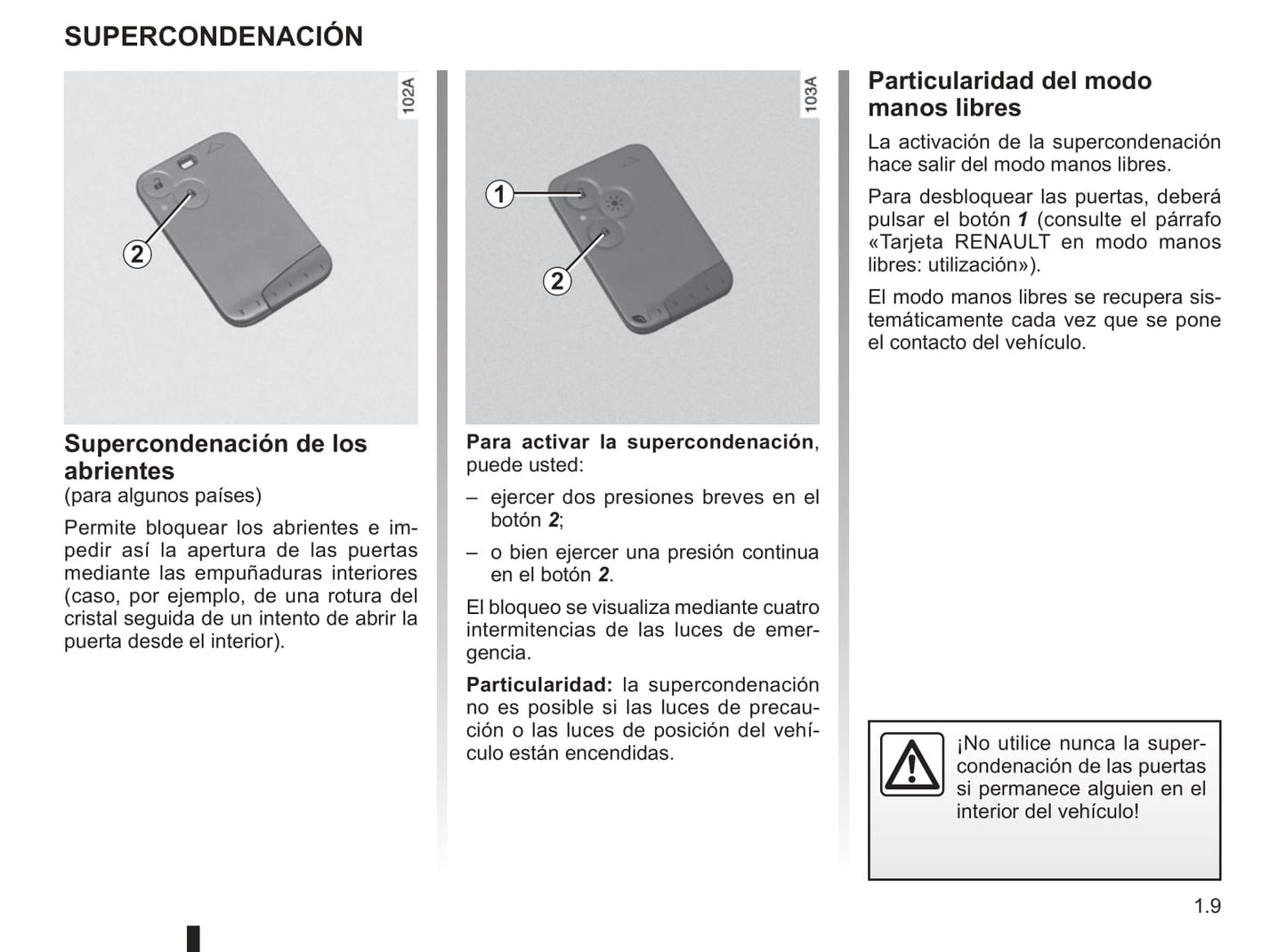 2009-2010 Renault Vel Satis Owner's Manual | Spanish