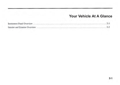 2001 Kia Sephia Owner's Manual | English